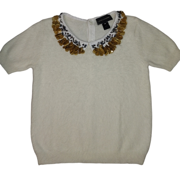 🔥BOGO 50%💥 COREY LYNN CALTER size Medium Angora Sweater Ivory - Picture 12 of 12